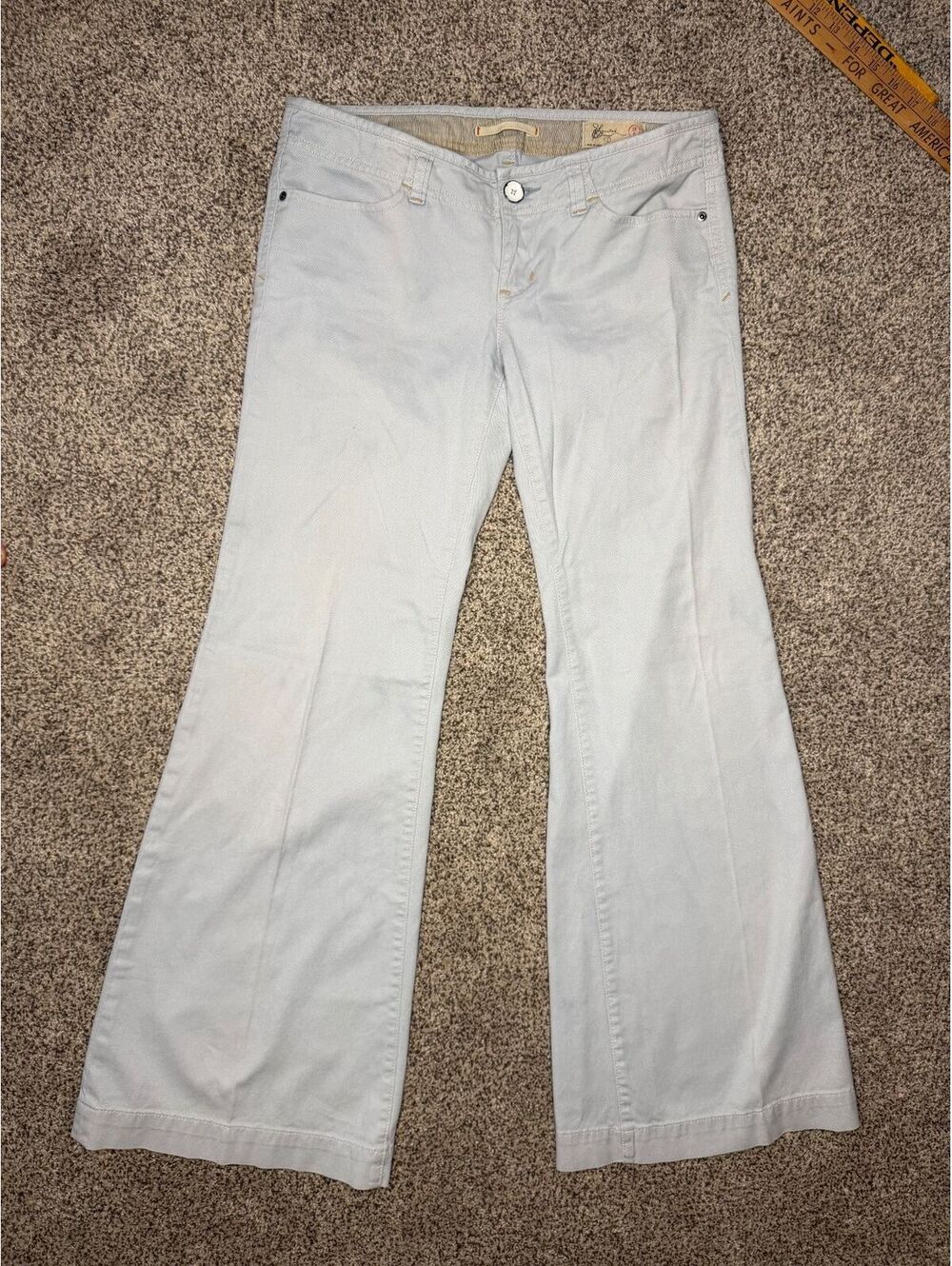 Vintage Authentic Y2K Gap Low Rise Boot Cut Gray Jeans